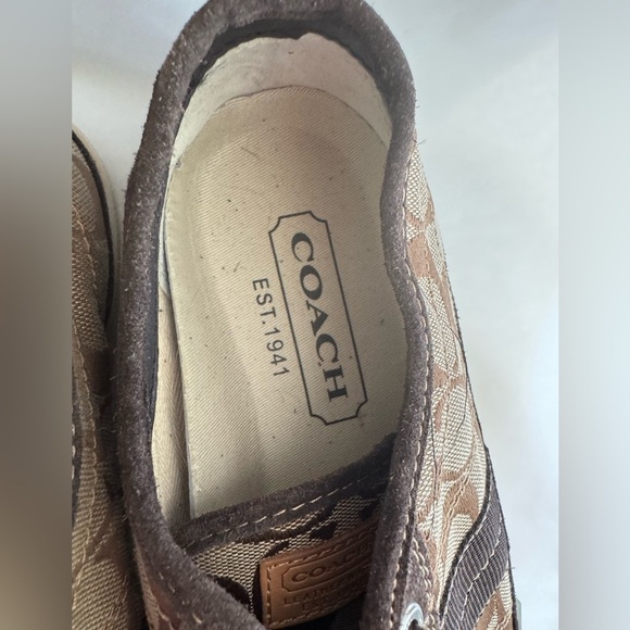 Coach Signature "C" Canvas & Suede Sneakers – Women’s 9½ – Brown Monogram - Picture 3 of 10